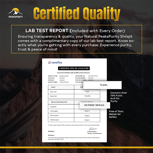 peakspurity shilajit resin